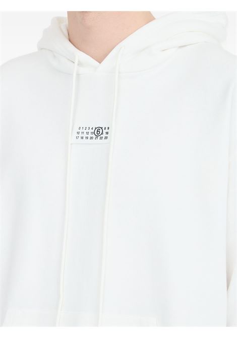 Felpa con cappuccio e tasca in bianco Mm6 maison margiela - uomo MM6 MAISON MARGIELA | SH0GU0033M25025101
